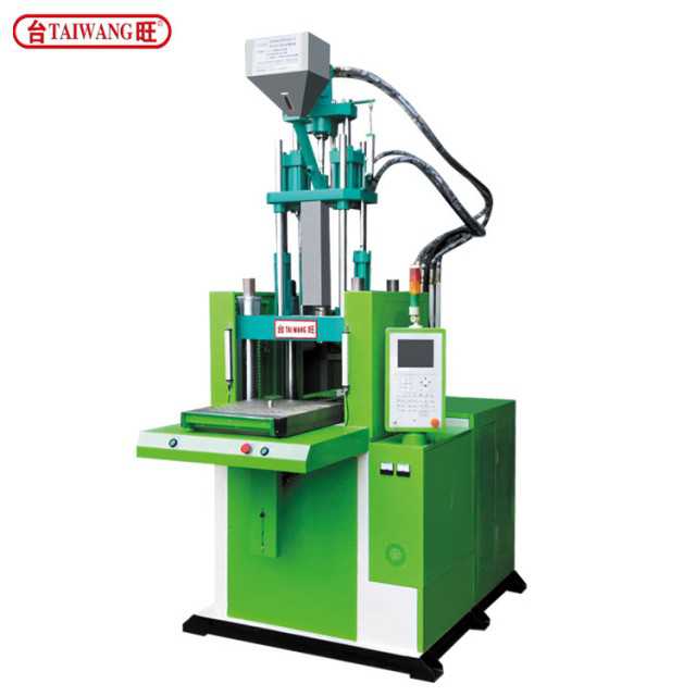 Vertical injection machine with single sliding table